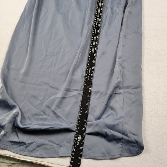 PrettyGarden One-Shoulder Slate Blue Dress Size L New With Tags 845 - Picture 8 of 9